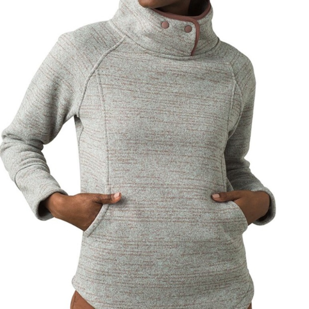 PRANA Women’s Tri Thermal Threads Runic Button Pullover Sz XS